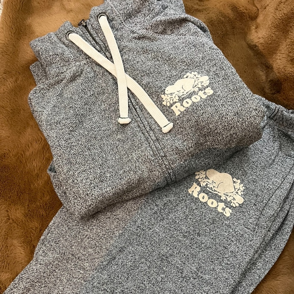 Roots Sweatsuit XS Salt and Pepper/ Gray
